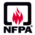 Logo NFPA avec flamme, partenariat sécurisé avec Nettoyage Impérial.