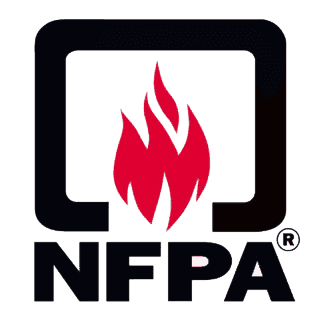 Logo NFPA avec flamme, partenariat sécurisé avec Nettoyage Impérial.