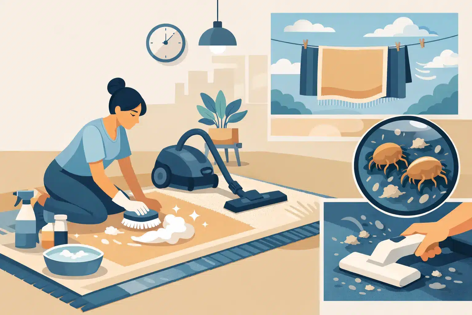 À quelle fréquence nettoyer un tapis chez soi ?