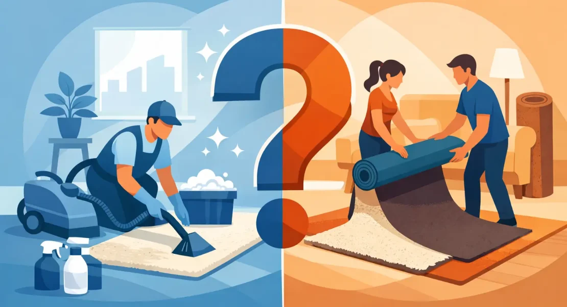 How to decide between carpet cleaning and replacement?