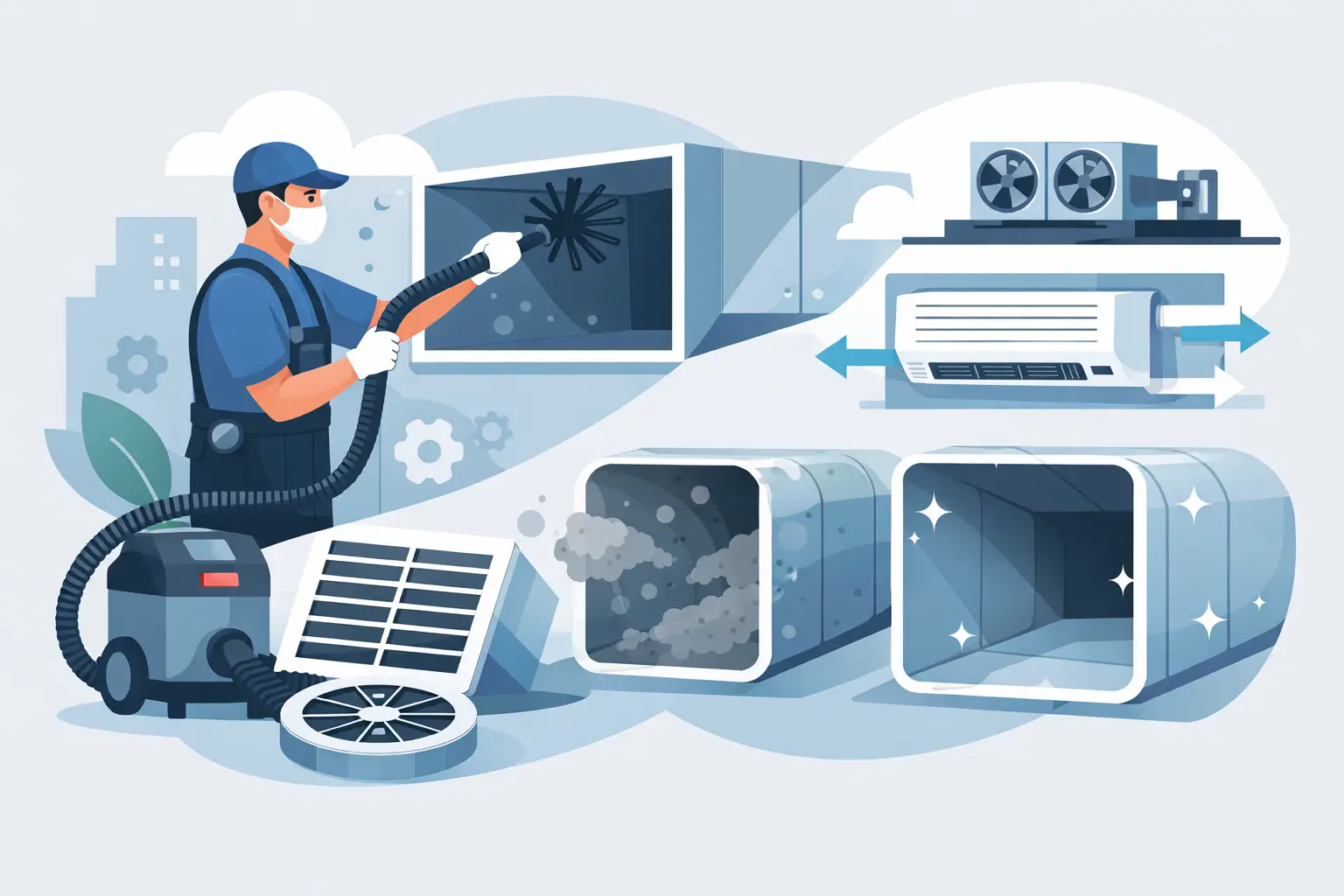 Revue d’un service de nettoyage de conduits de ventilation