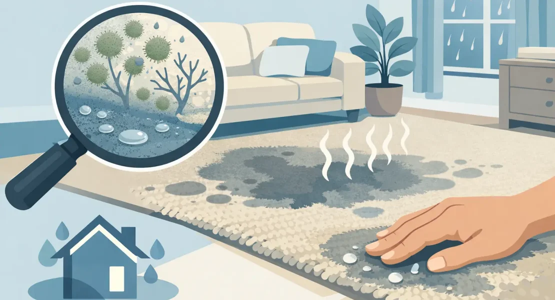 Can a wet carpet grow mold?