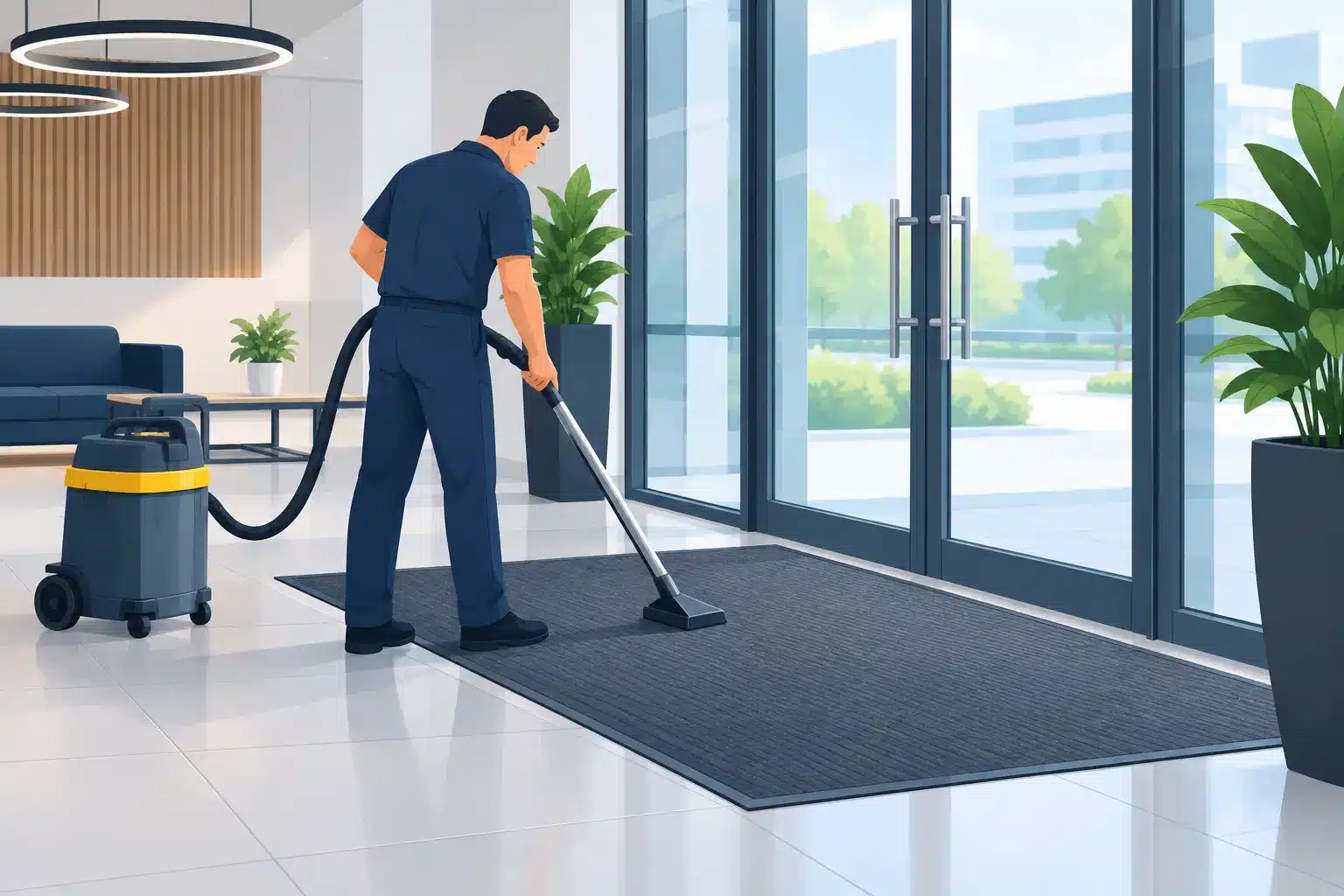 Tapis commerciaux et entretien professionnel